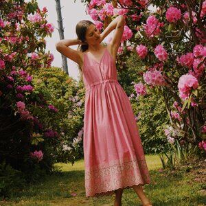 Christy Dawn “The Lincoln Dress” in Cherry Blossom Embroider